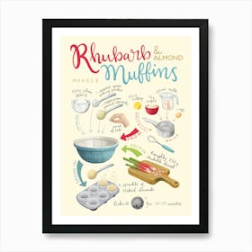 Rhubarb Muffins Art Print