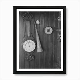 Instruments In Wheel House Of El Rito, Barometer, Thermometer, And Fog Horn, Louisiana By Russell Lee Art Print