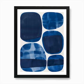 Blue Squares 1 Art Print