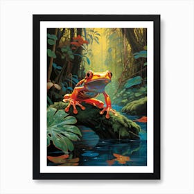 Leap Of Faith Red Eyed Tree Frog 4 Art Print