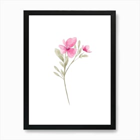 Watercolor Flowers 1 Art Print