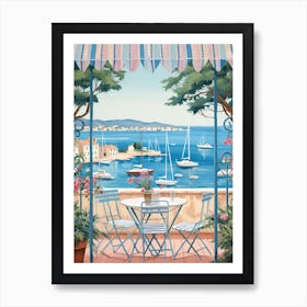 Saint Tropez France 4 Illustration Art Print