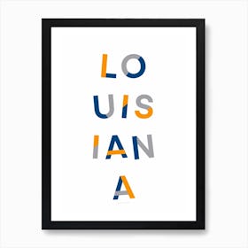 Louisiana State Flag Colours Art Print