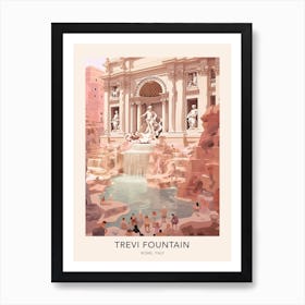 Trevi Fountain Rome Italy Travel Poster Art Print