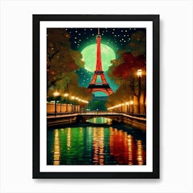 Paris At Night Art Print