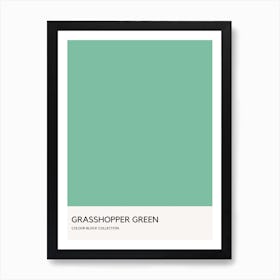 Grasshopper Green Colour Block Poster Art Print