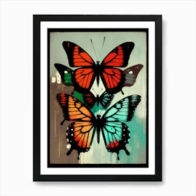 Butterfly Trio Art Print