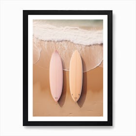 surfboards laying on the beach 5 Art Print
