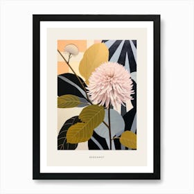 Flower Illustration Bergamot 2 Poster Art Print