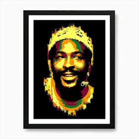 Marvin Gaye Soul Music SInger in Pop Art Illustration Art Print