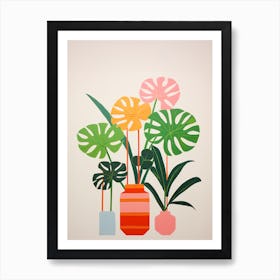 Matisse Inspired Houseplants Botanical Bathroom Poster Art Print