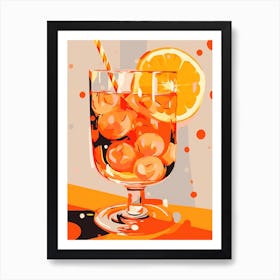 Orange Cocktails Pop Art Inspired 4 Art Print