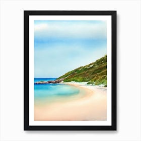 Saint Jean Beach 2, St Barts Watercolour Art Print