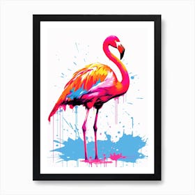 Andy Warhol Style Bird Flamingo 2 Art Print