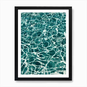 Water Pattern Turquoise Art Print