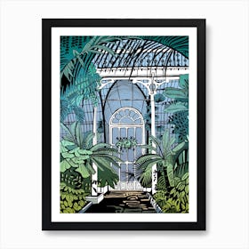 Kew Gardens Palm House Doorway Art Print