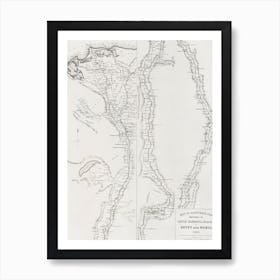 Map To The Sketches In Egypt And Nubai Illustration By David Roberts (1796–1864) Art Print