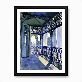 Blue Porch Art Print