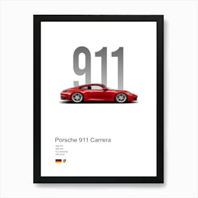 911 Carrera Porsche 1 Art Print