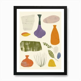 Cute Objects Abstract Collection 1 Art Print