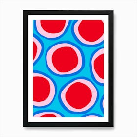 Red And Blue Circles Art Print