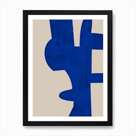 Indigo Blue Abstract Painting No.2 Art Print