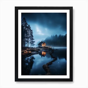 House On The Lake 2 Art Print