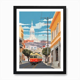 Cape Town, South Africa, Graphic Illustration 3 Art Print