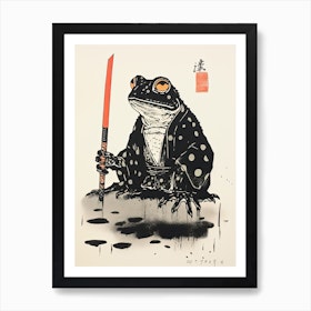 Frog Samurai,  Matsumoto Hoji Inspired Japanese 1 Art Print