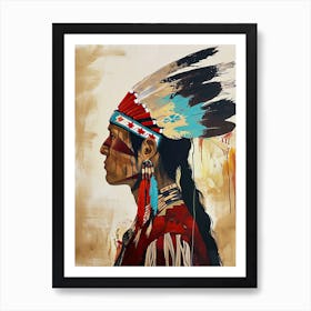 Crow Culture; A Minimalist Vision ! Native American Art Art Print