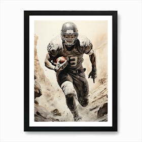 Football Player Running 1 Art Print