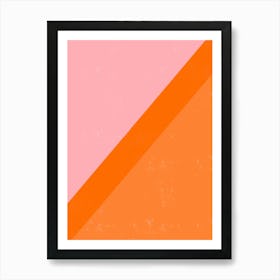 Orange And Pink Geometric Abstract Art Print