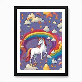 Unicorn Rainbow Art Print