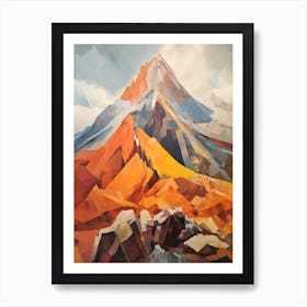 Puncak Jayacarstensz Pyramid Indonesia 1 Mountain Painting Art Print