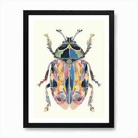 Colourful Insect Illustration June Bug 13 Art Print