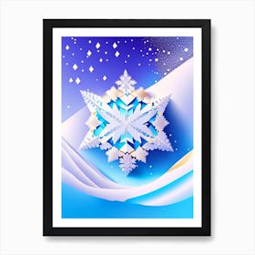 Diamond Dust, Snowflakes, Pop Art Matisse 1 Art Print