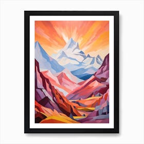 Mountains Abstract Minimalist 10 Art Print