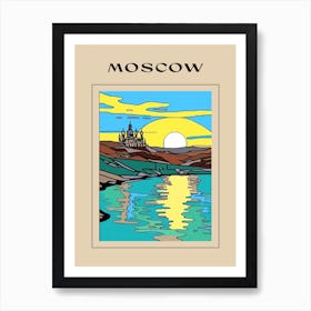 Minimal Design Style Of Moscow, Russia 1 Poster Art Print