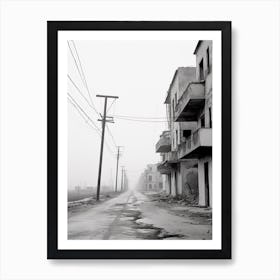 Anzio, Italy, Black And White Photography 3 Art Print