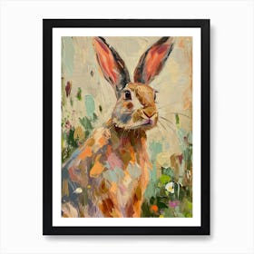 Polish Rex Rabbit Painting 1 Art Print