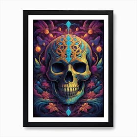 Psychedelic Skull 2 Art Print