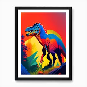 Camptosaurus 1 Primary Colours Dinosaur Art Print