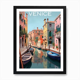 Colourful Italy travel poster Venice Art Print