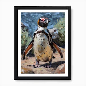 African Penguin Ross Island Oil Painting 4 Art Print