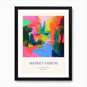 Colourful Gardens Lan Su Chinese Garden Usa 1 Blue Poster Art Print