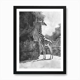 Zoo Austin Texas Black And White Watercolour 3 Art Print