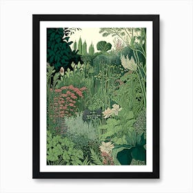 Claude Monet’S Garden, France Vintage Botanical Art Print