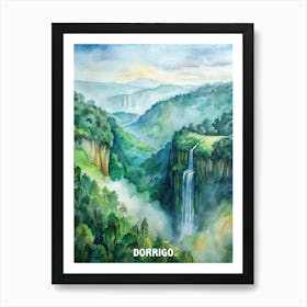 Dorrigo National Park Watercolor Painting Art Print