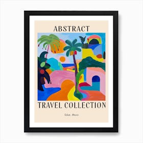 Abstract Travel Collection Poster Tulum Mexico 1 Art Print