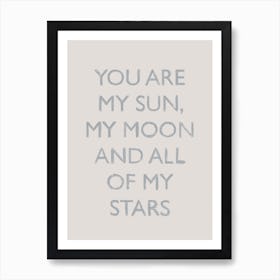 Sun, Moon Stars Art Print
